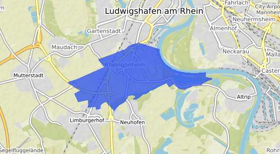 Bodenrichtwertkarte Ludwigshafen am Rhein Rheing&ouml;nheim